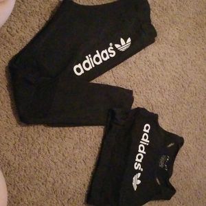 Leggings and sports bra